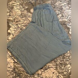 LOGO by Lori Goldstein Light Wide Leg Blue Flare Jeans 1X